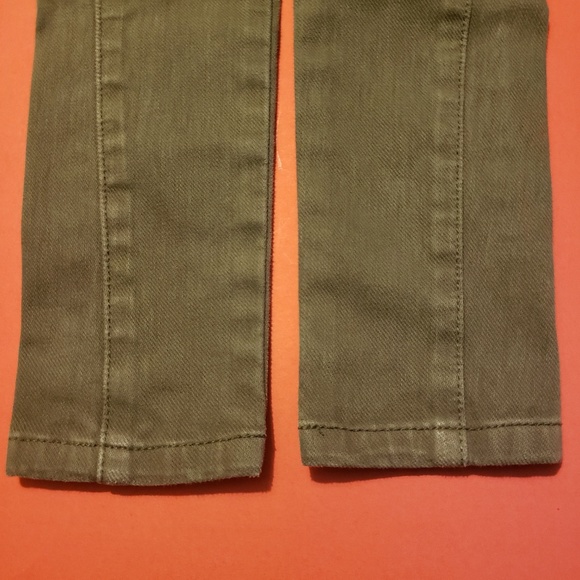 sold! J. Crew Moto Army Green Skinny Jeans 24 - Picture 5 of 5